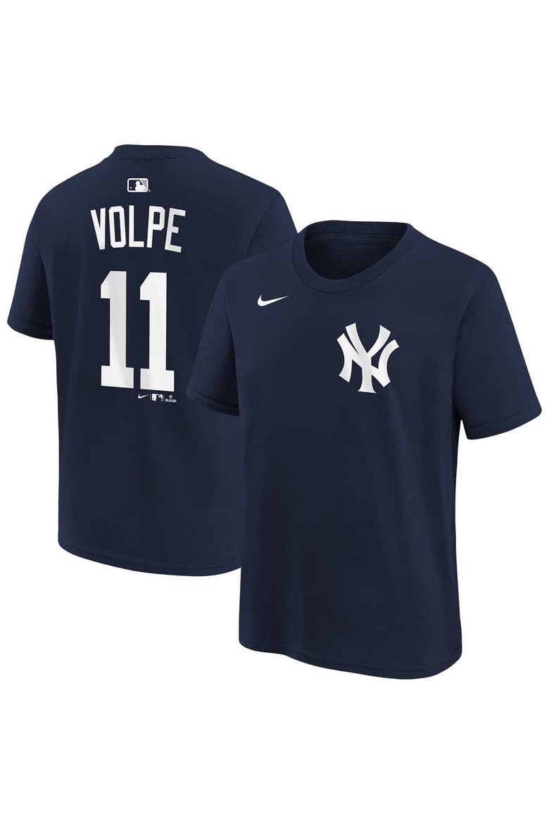 Youth Nike Anthony Volpe Navy New York Yankees Name & Number T-Shirt, Main, color, Navy