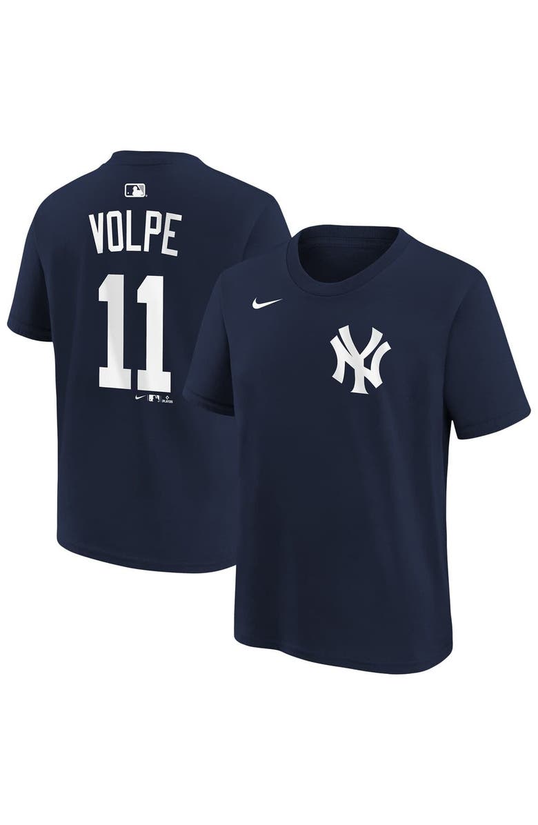 Nike Youth Nike Anthony Volpe Navy New York Yankees Name & Number T-Shirt, Main, color, Navy