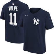 Nike Youth Nike Anthony Volpe Navy New York Yankees Name & Number T-Shirt