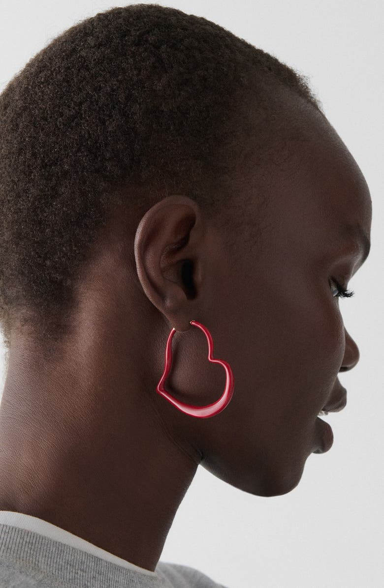 Kate Spade New York heart hoop earrings, Alternate, color,