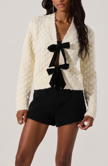 Velvet Bow Cardigan