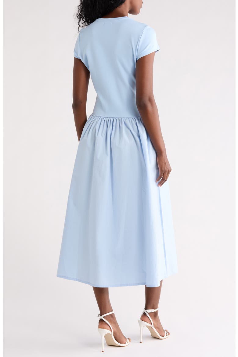 Mixed Media Dress, Alternate, color, BLUE FLOATY
