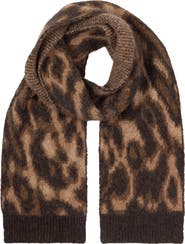 Lauren Ralph Lauren Ocelot Pattern Wool & Alpaca Blend Mini Scarf