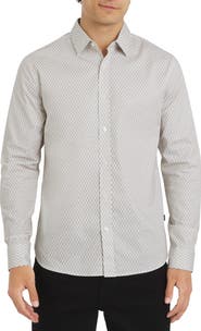 DKNY SPORTSWEAR Chancey Stretch Cotton Button-Up Shirt