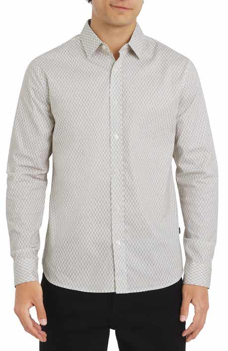 DKNY SPORTSWEAR Chancey Stretch Cotton Button-Up Shirt