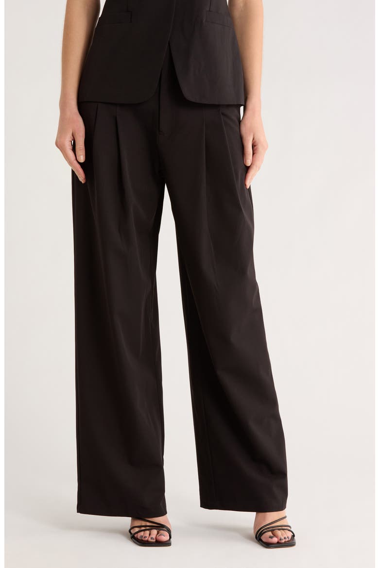 Pleated Pants, Main, color, BLACK