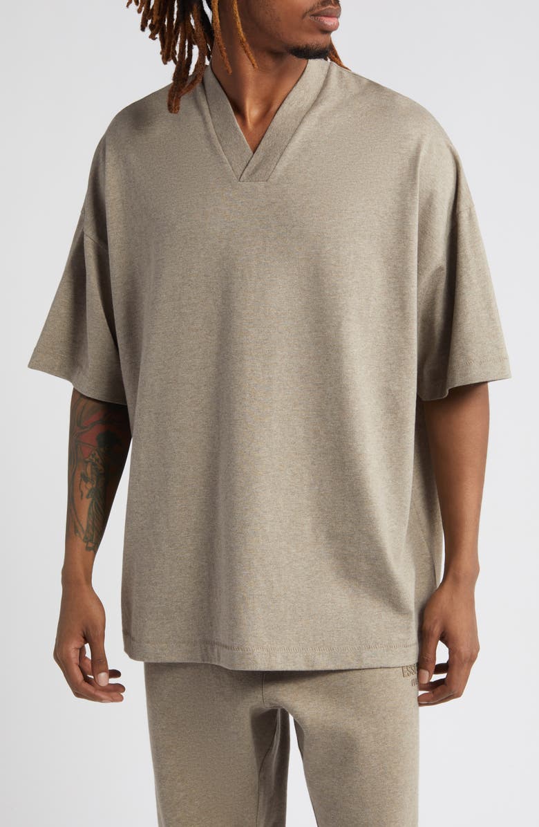 Fear of God Essentials V-Neck Cotton T-Shirt, Main, color,