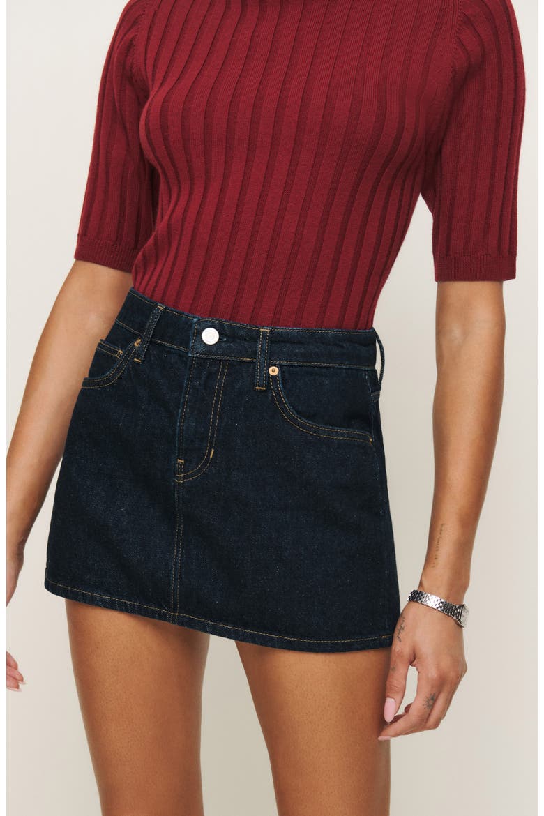 Hazel Denim Miniskirt, Alternate, color, ONDINE