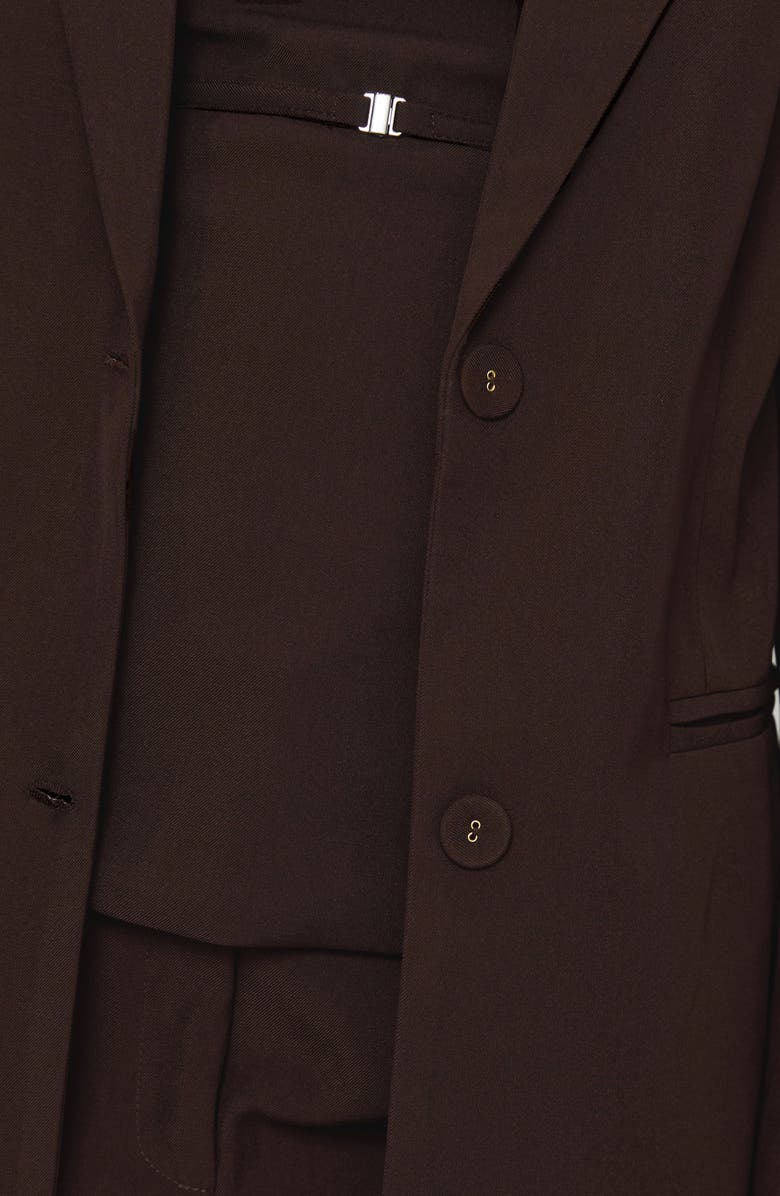 Princess Polly Crowd Pleaser Oversize Blazer, Alternate, color, Chocolate