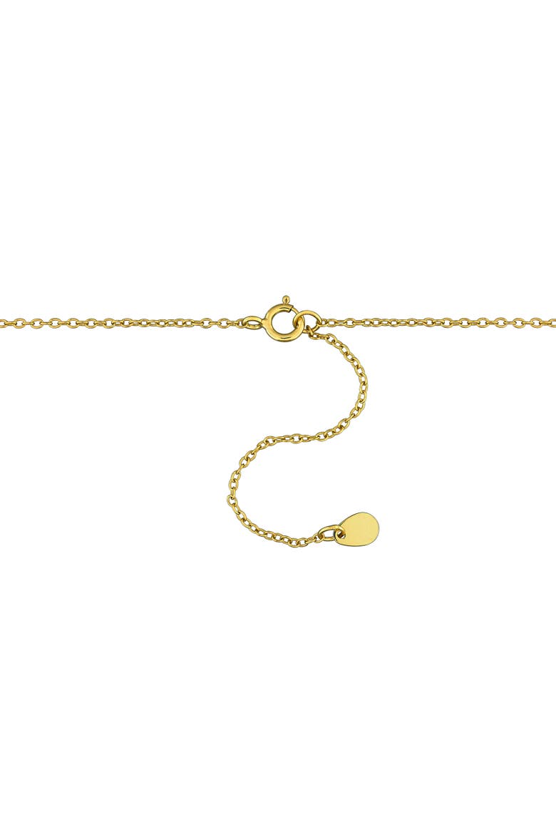 Lab-Created White Sapphire Station Necklace, Alternate, color, Gold-Plated