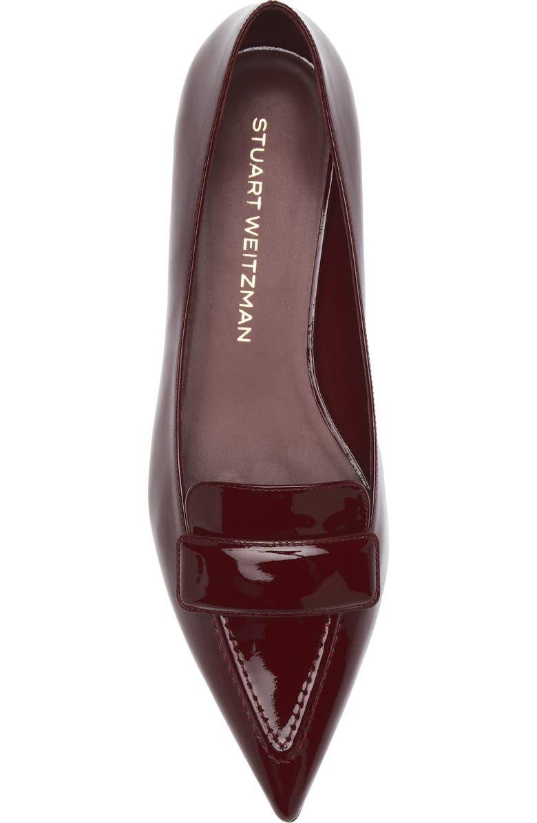Stuart Weitzman Sovinnie Patent Loafer Flat, Alternate, color, Rosewood