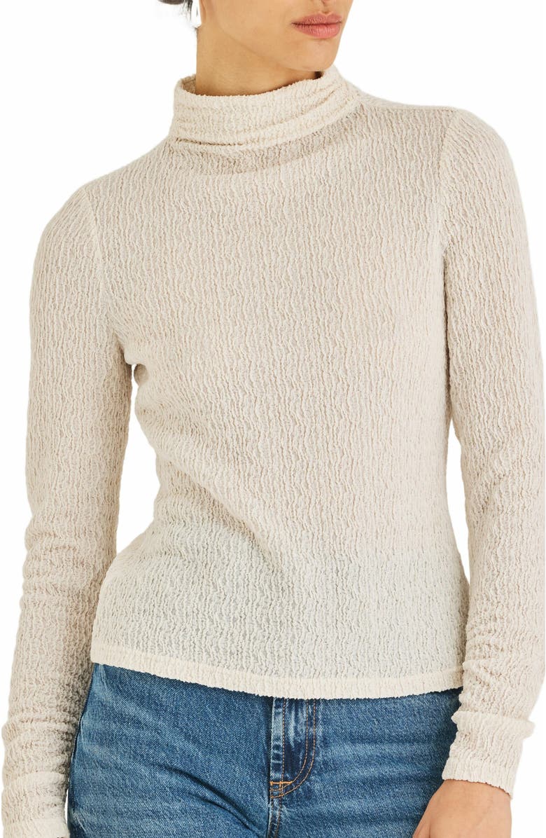 Rebecca Taylor Taryn Knit Top, Alternate, color, Cream
