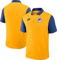 Nike Men's Nike Gold/Royal Seattle Mariners Cooperstown Collection Color-Block Victory Performance Polo