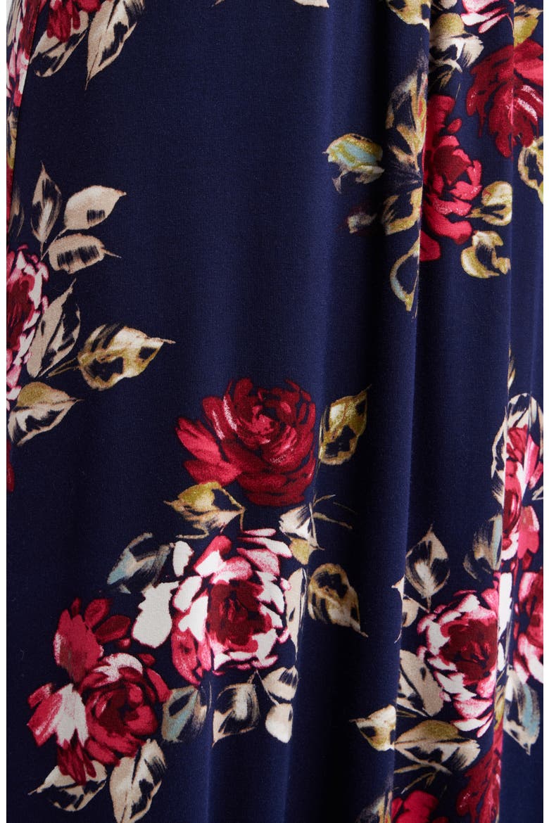 Empire Waist Jersey Maxi Dress, Alternate, color, NAVY