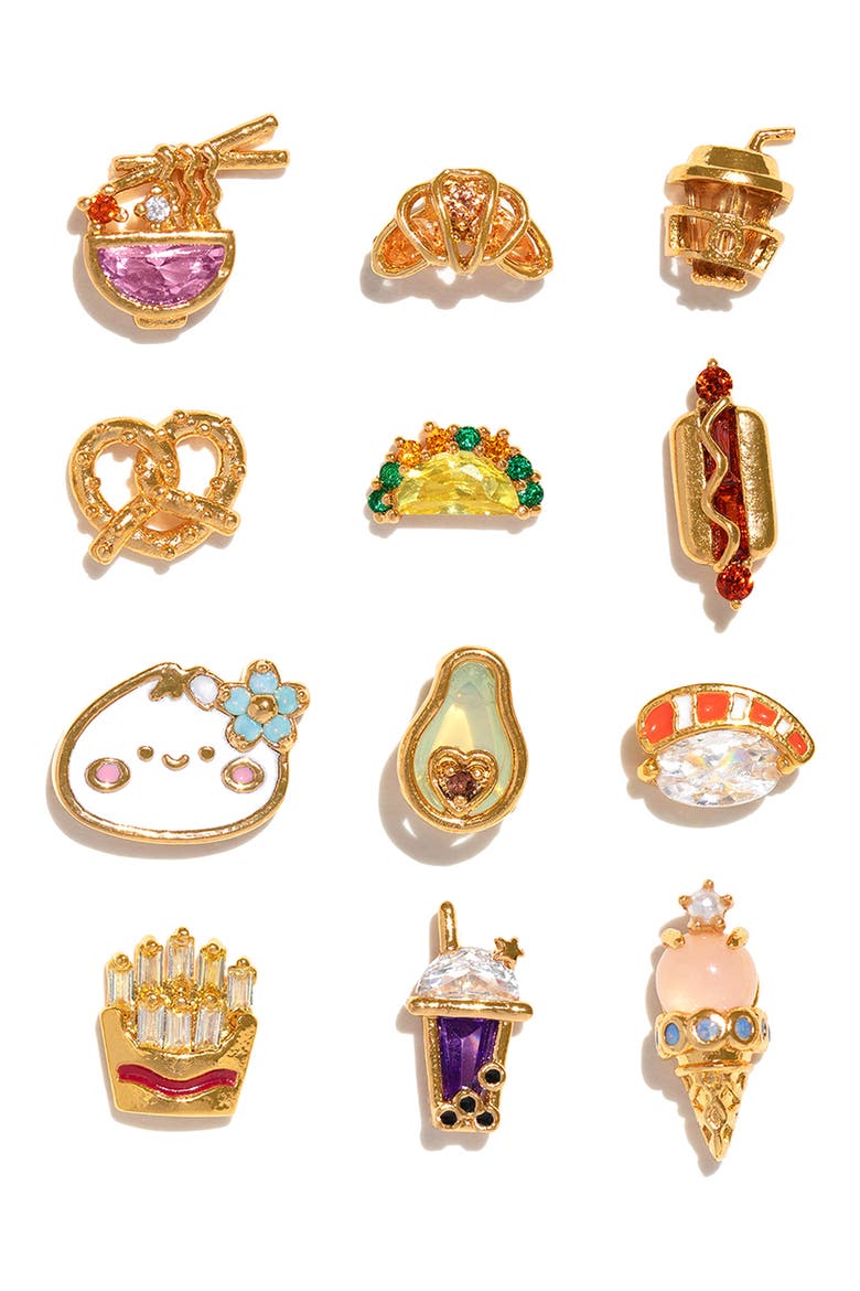 Hot Dog Stud Earrings, Alternate, color, GOLD