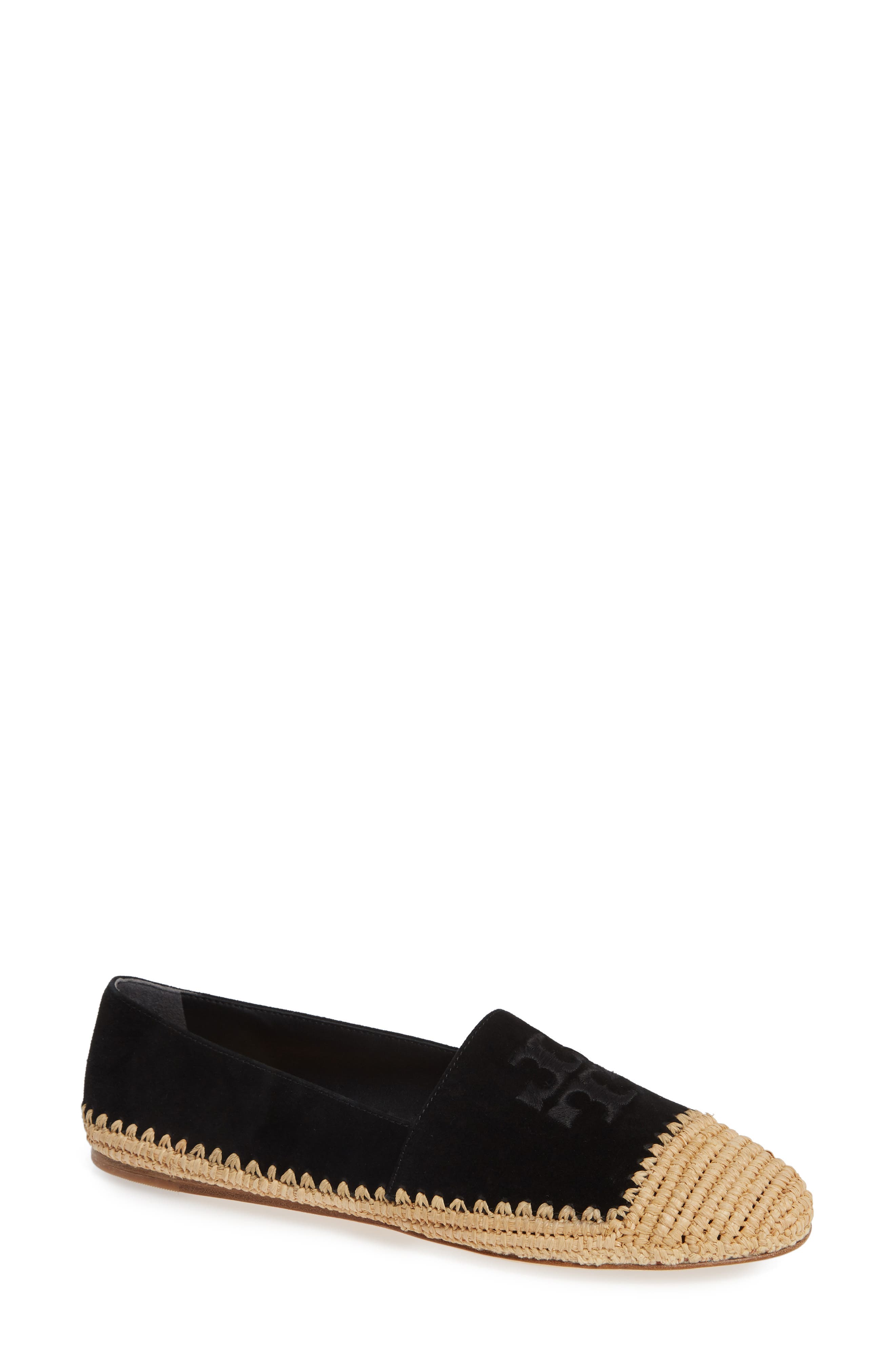 Tory Burch Woven Cap Toe Flat, Main, color, 