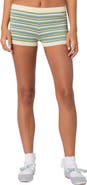 EDIKTED Stripe Rib Knit Shorts