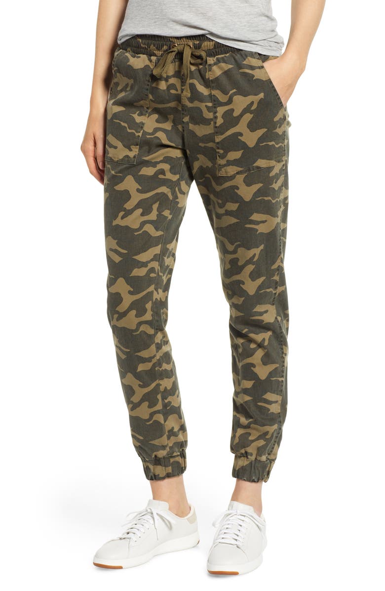 Kersh Camo Patch Pocket Jogger Stretch Cotton Pants, Main, color, 