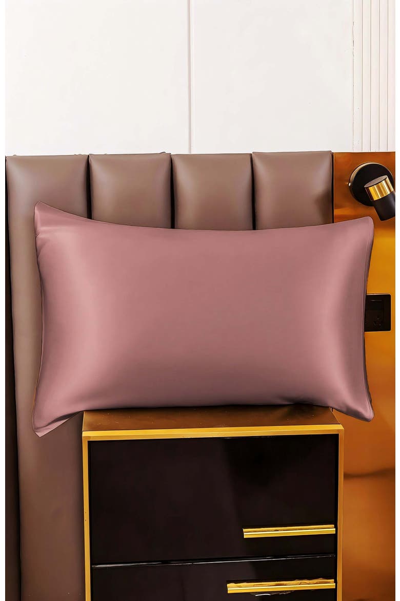 22Momme 100% Mulberry Silk Envelope Pillowcase, Alternate, color, PaleMauve