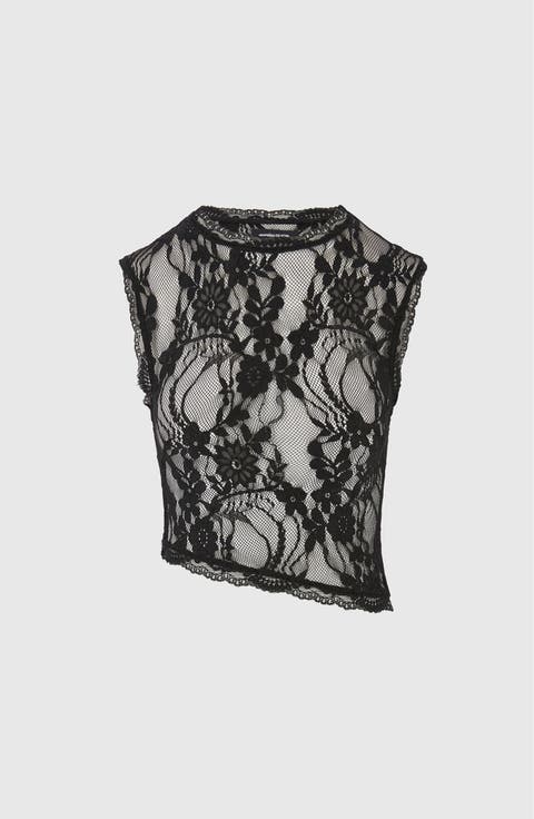 Eugenie Lace Asymmetric Top