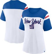 FANATICS Women's Fanatics White/Royal New York Giants Cheer Chant Fashion Crop Top