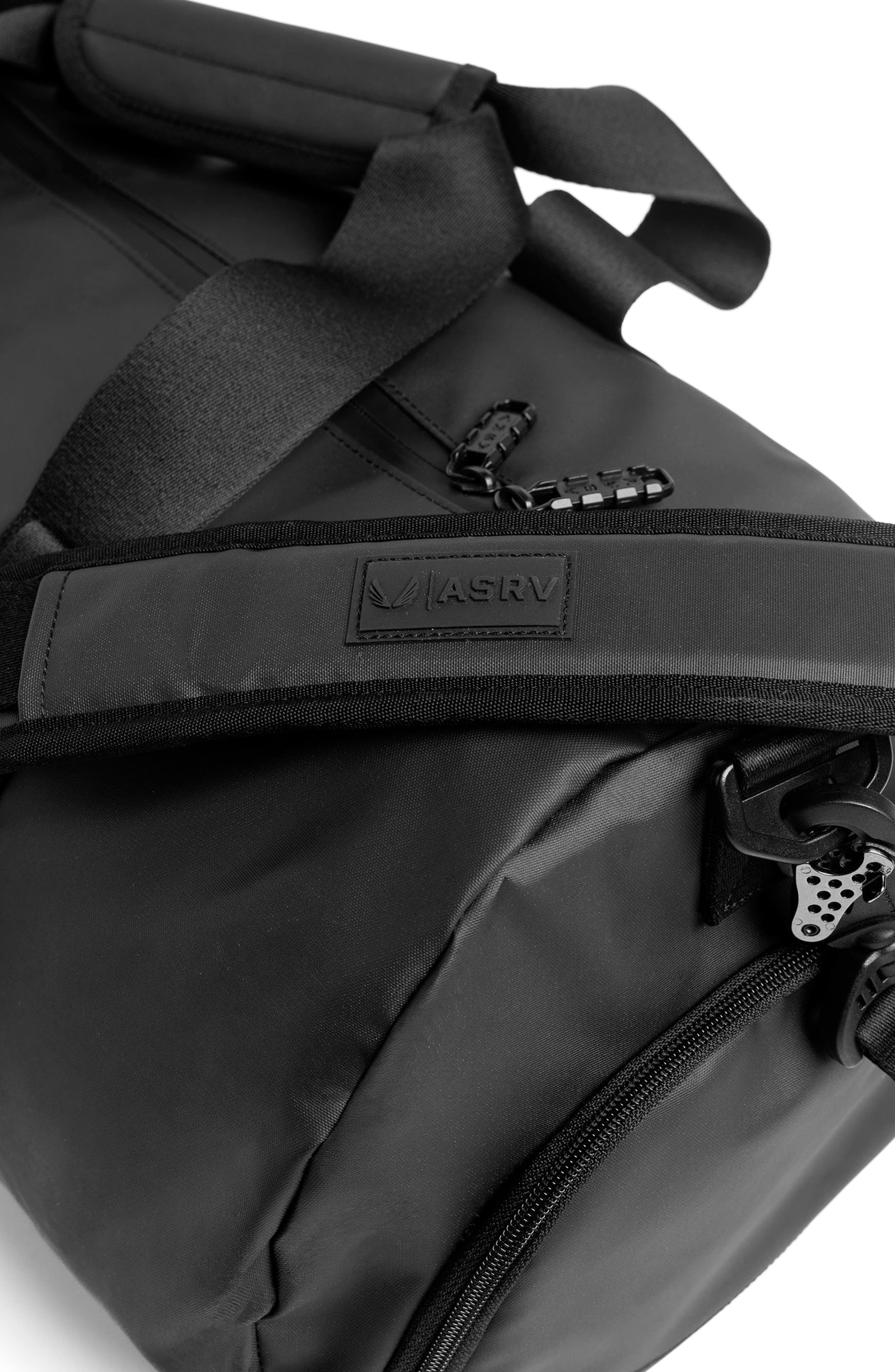 Water Resistant Barrel Duffle Bag, Alternate, color, Black