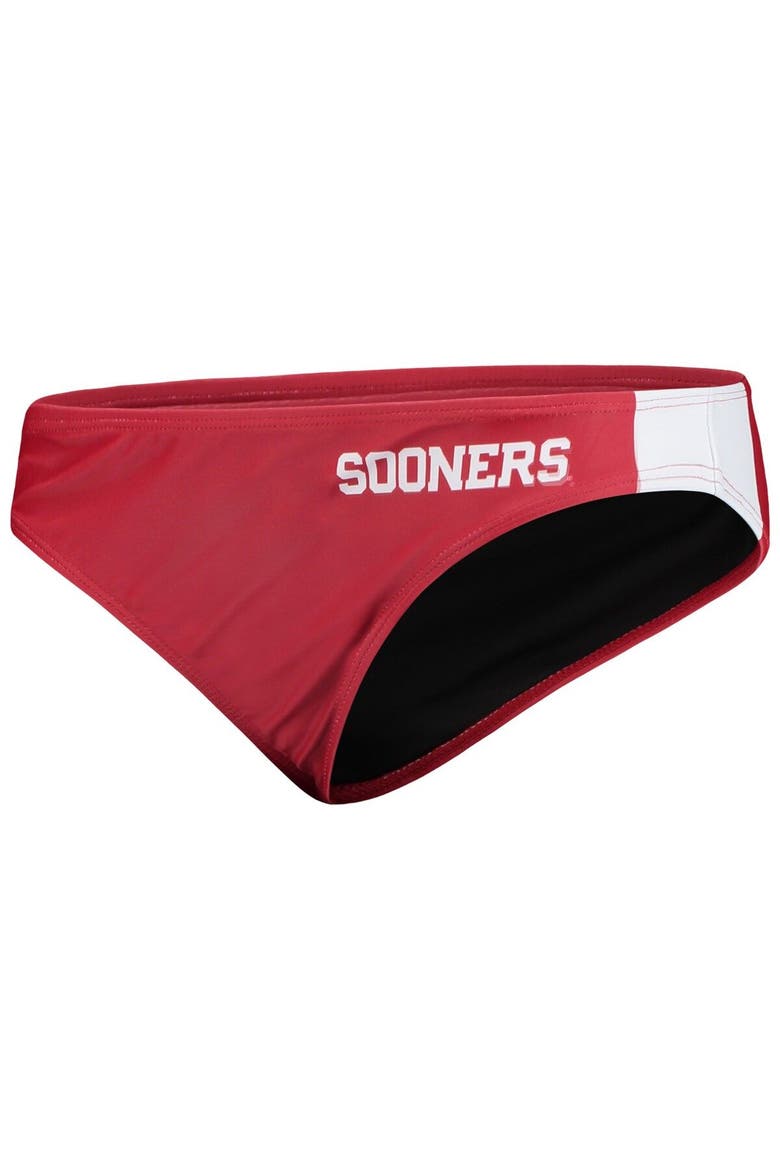 Women's FOCO Crimson Oklahoma Sooners Wordmark Bikini Bottom, Alternate, color, Crimson