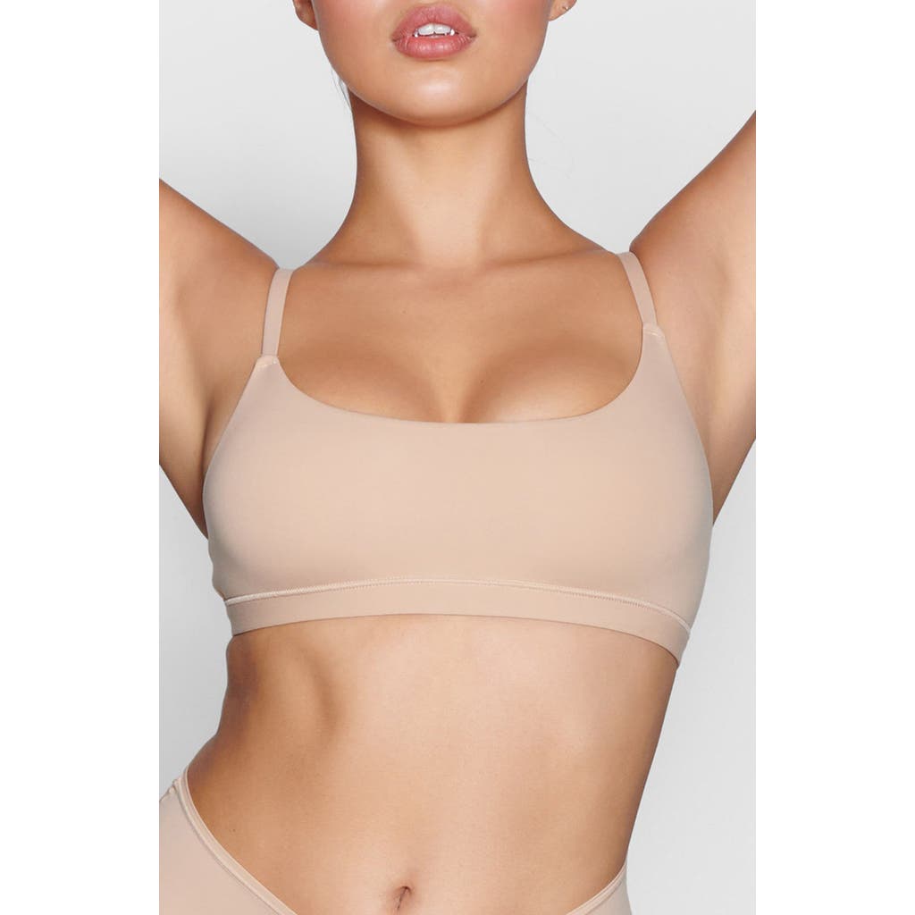 Shop Skims Fits Everybody Scoop Bralette In Clay