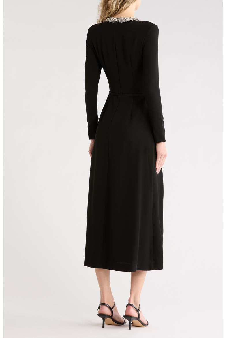 Esther Colorblock Embellished Long Sleeve Midi Dress, Alternate, color, IVORY MULTI