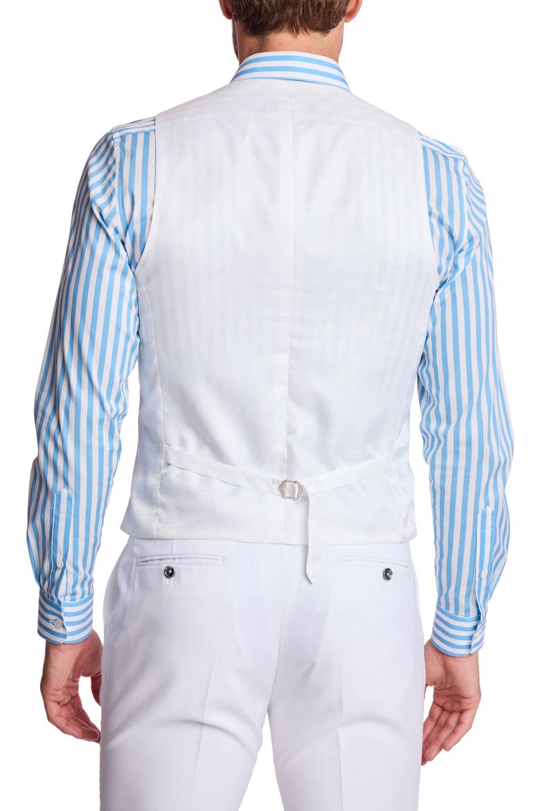 Easton Slim Fit Vest, Alternate, color, WHITE SHARKSKIN