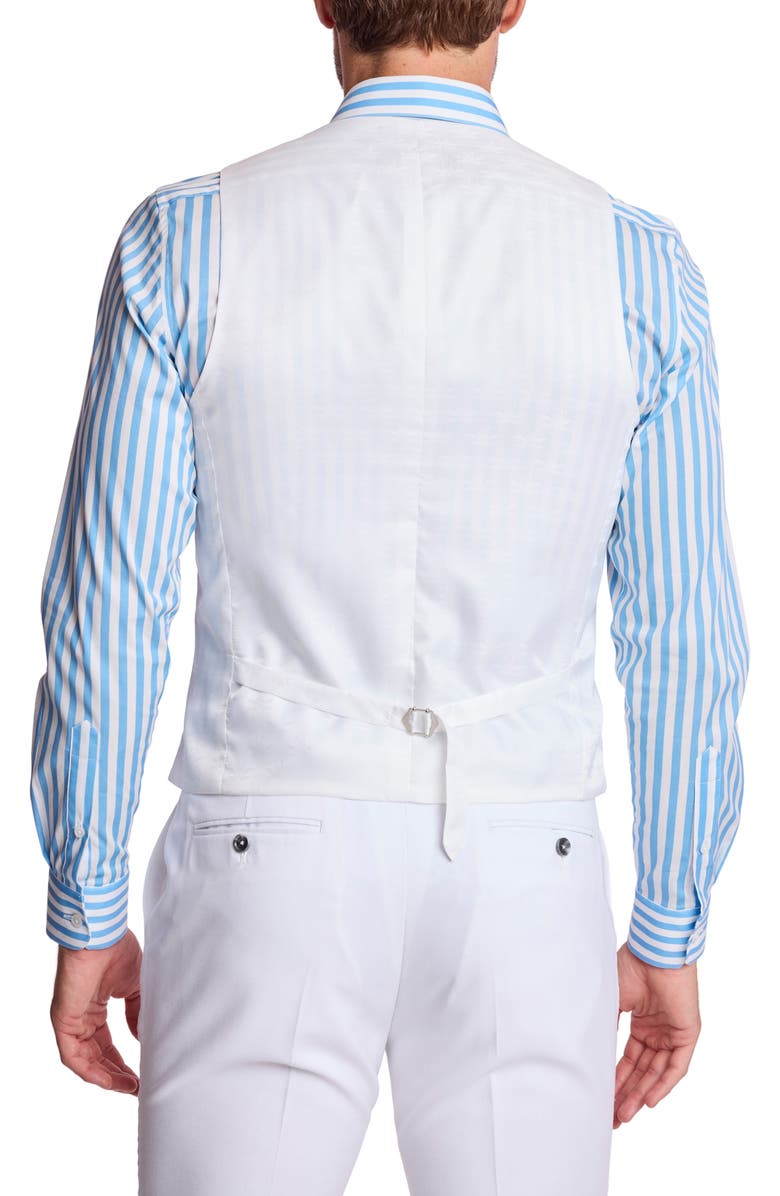 PAISLEY & GRAY Easton Slim Fit Vest, Alternate, color, White Sharkskin