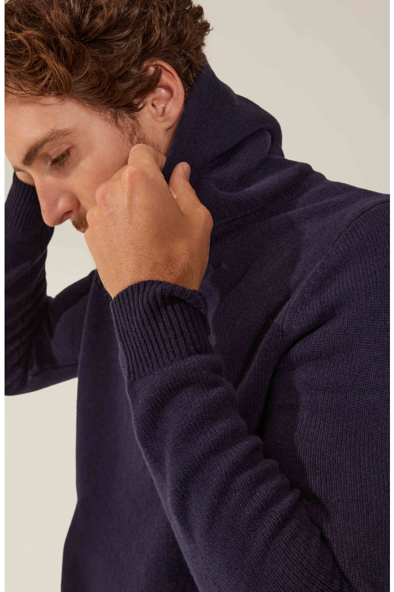 Jasper Cashmere Hoodie, Alternate, color, Navy