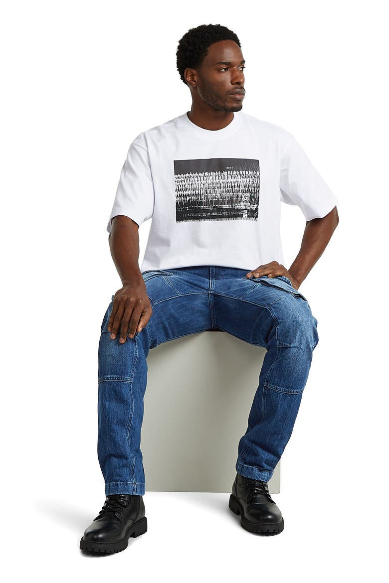 Loose Fit Photo Print Organic Cotton Graphic T-Shirt, Alternate, color, WHITE