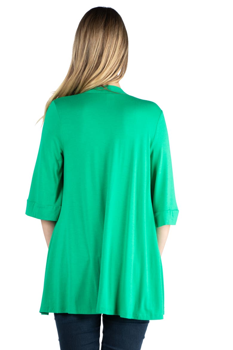 Maternity Open Front Elbow Length Sleeve Cardigan, Alternate, color, Grass