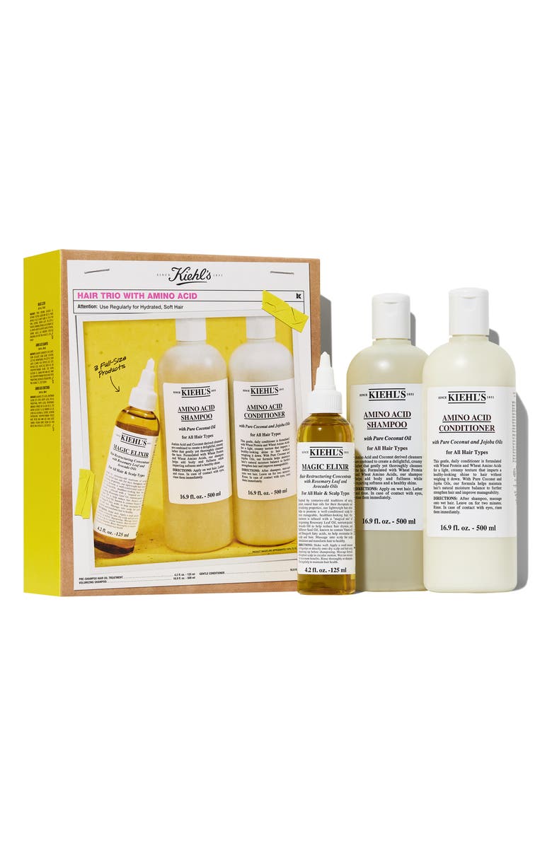 Kiehl's Since 1851 Hair Trio with Amino Acid Gift Set $119 Value, Main, color, 