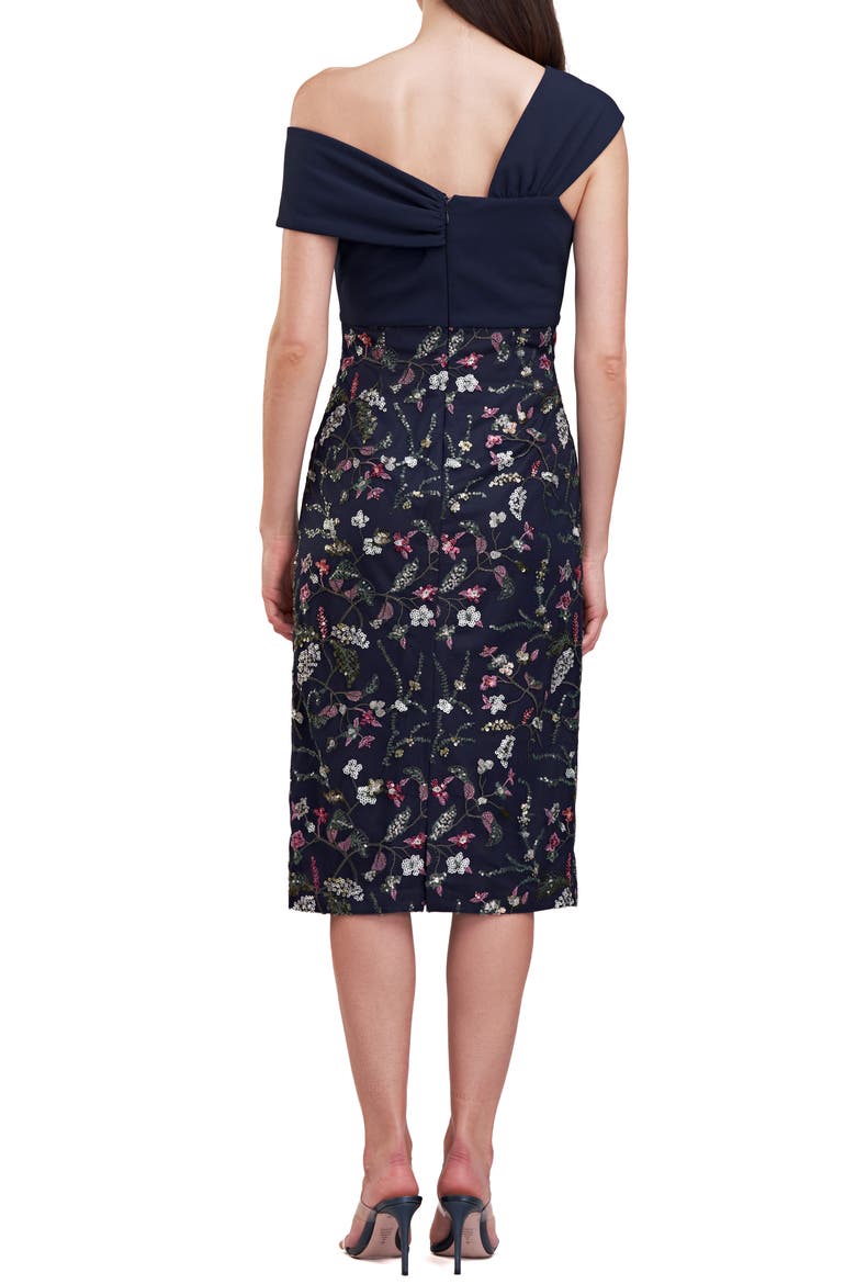 Jeanne Sequin Embellished Asymmetric Cocktail Dress, Alternate, color, DEEP NAVY