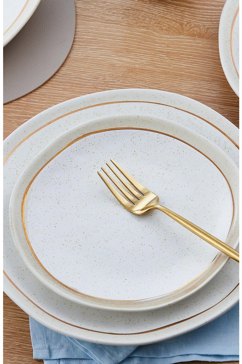Clara Porcelain 16-Piece Dinnerware Set, Alternate, color, White