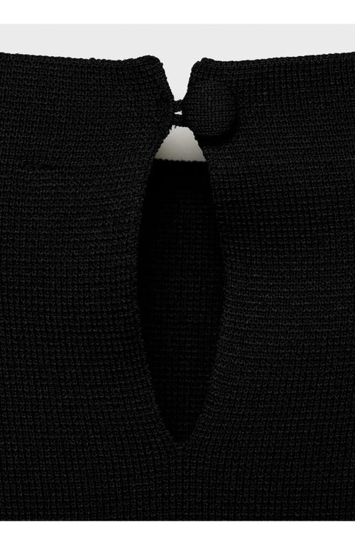 Mango Women's Short Flared Knitted Dress In Black