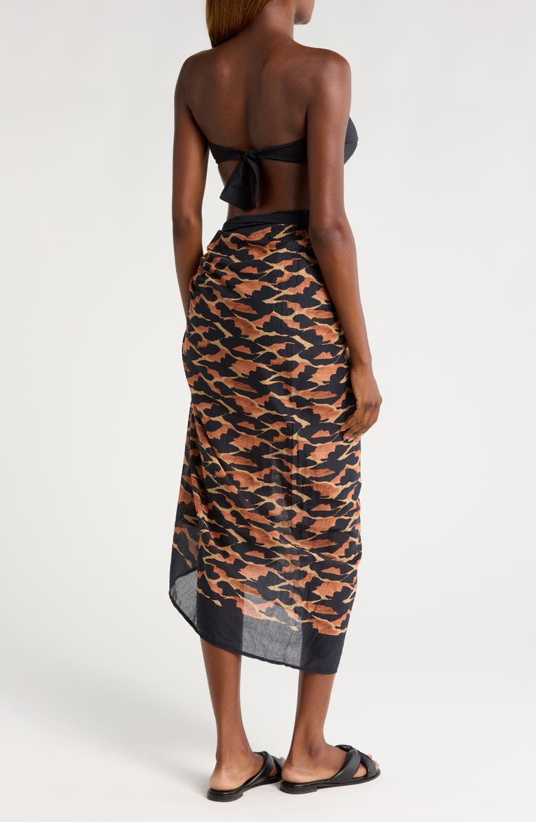 ViX Paula Hermanny Camu Print Cover-Up Sarong, Alternate, color,