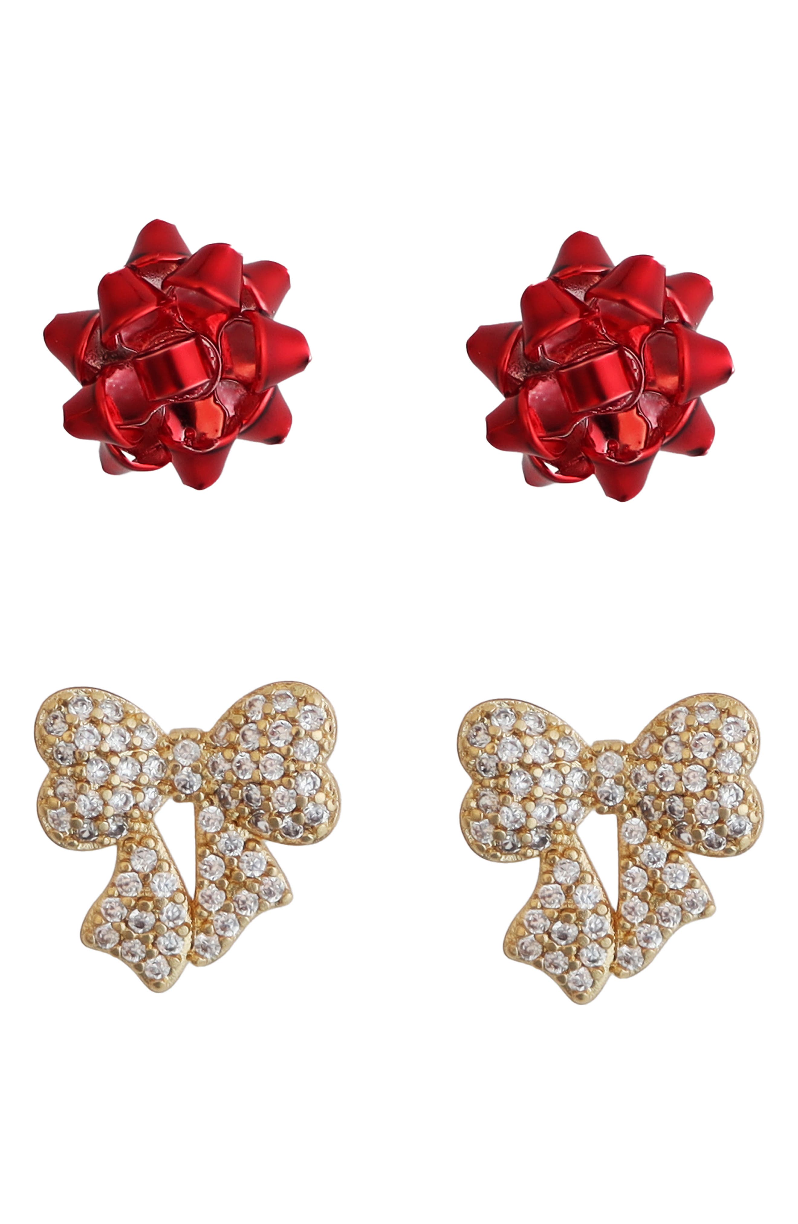 Panacea Set of 2 Bow Stud Earrings