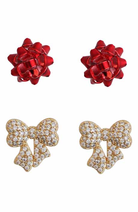 Panacea Set of 2 Bow Stud Earrings