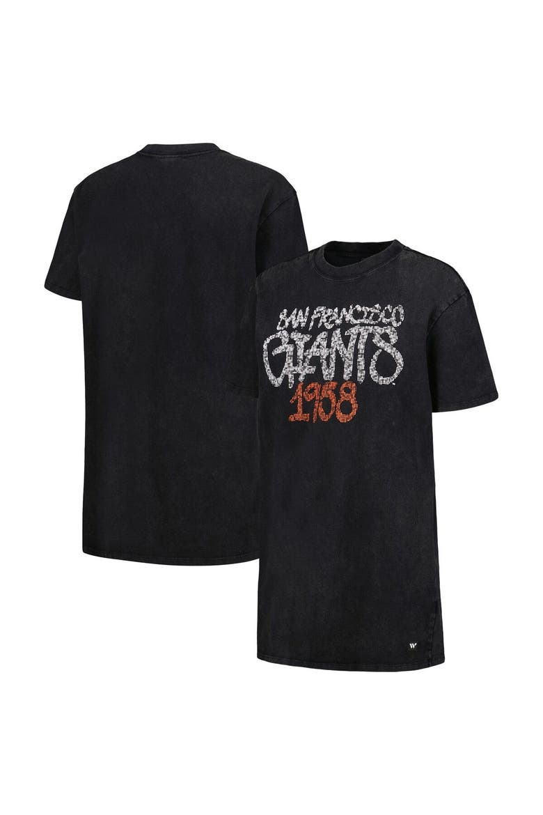Women's The Wild Collective Black San Francisco Giants T-Shirt Dress, Main, color, Black