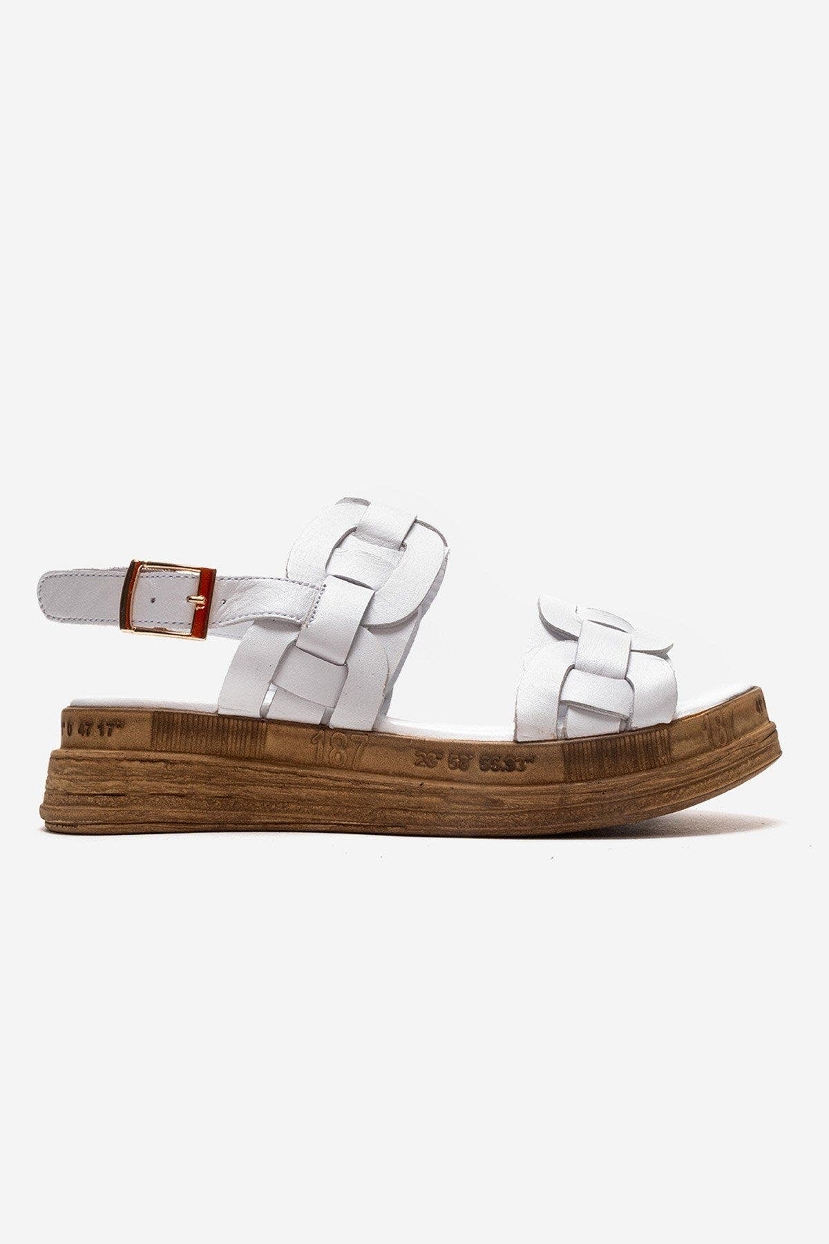 Forever & Always Shoes Elvoro Leather Sandal, Alternate, color, White