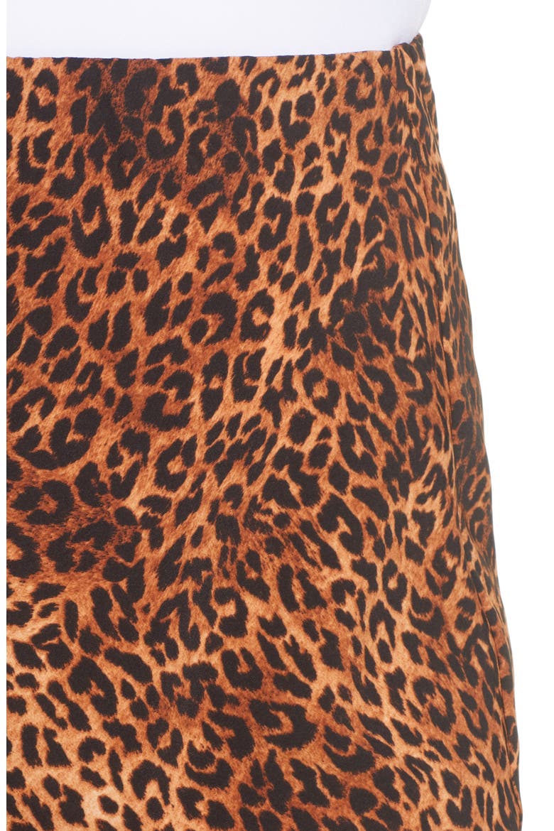 Lyndon Satin Bias Skirt, Alternate, color, TEXTURED LEOPARD