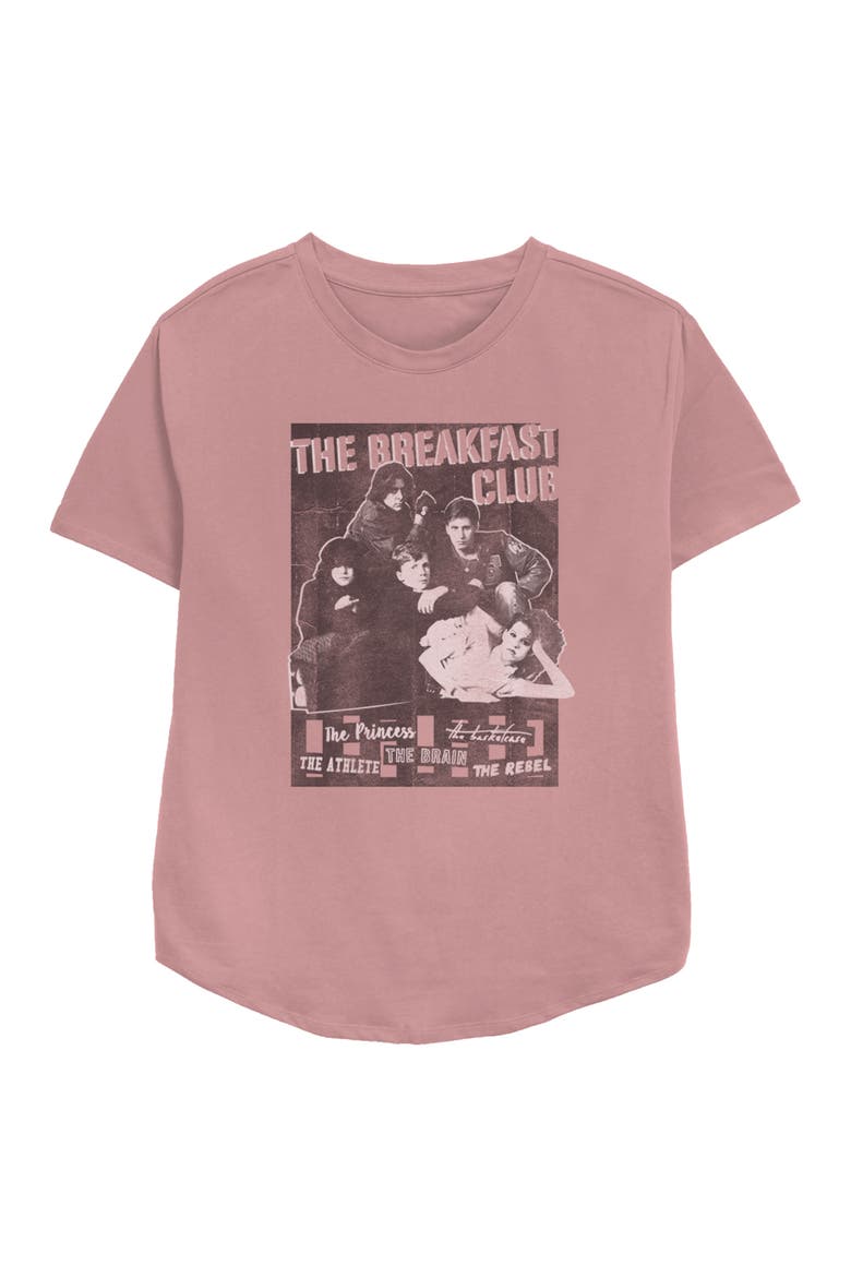 Women's The Breakfast Club Distressed Poster  Graphic T-Shirt, Main, color, Mauve