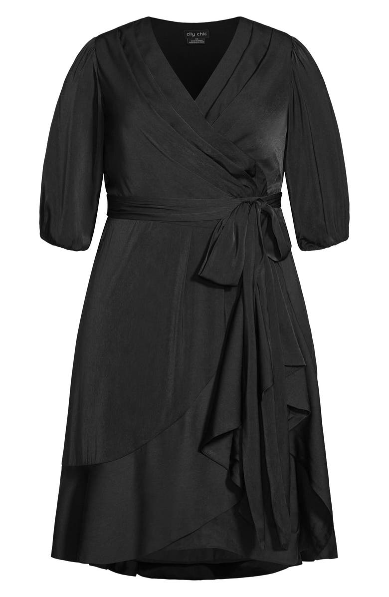 City Chic Bold Love Wrap Dress, Main, color, 