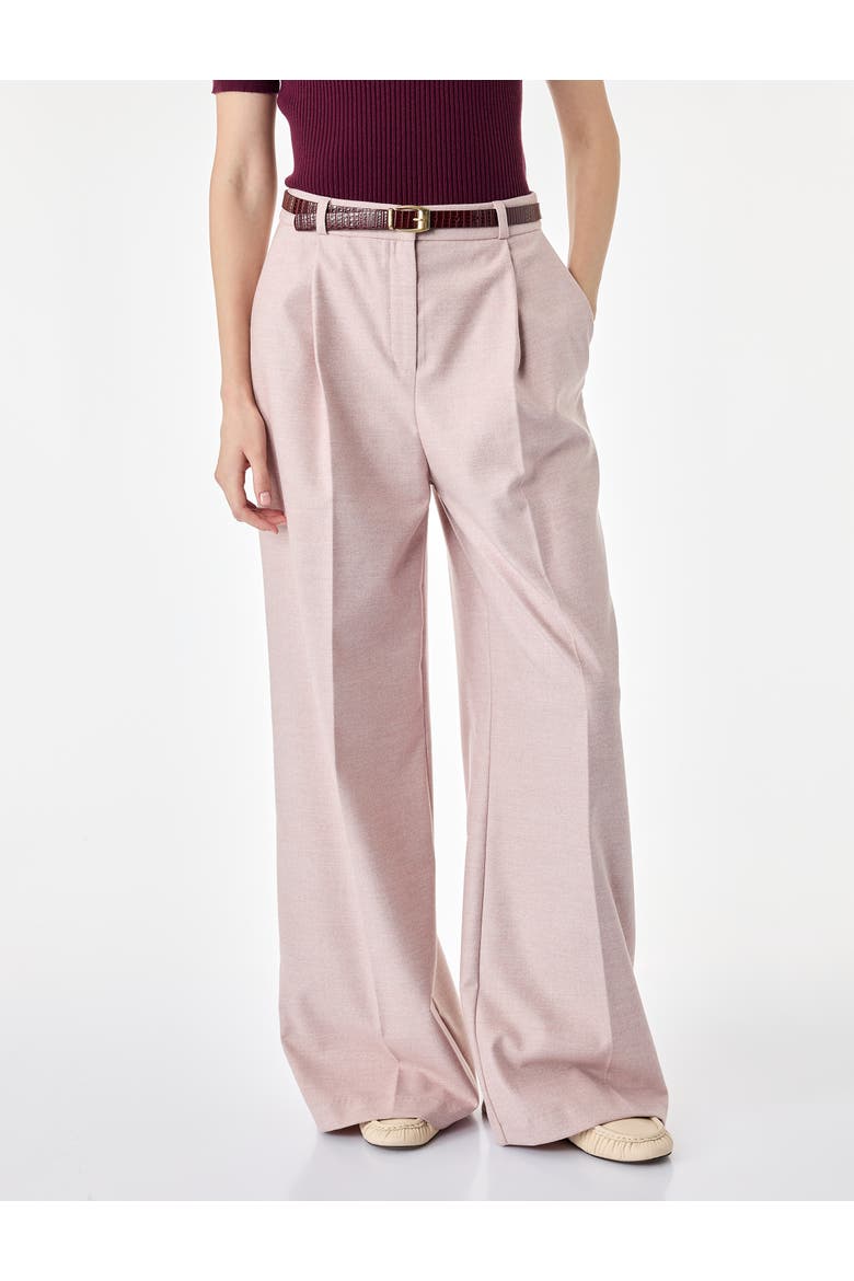 Belted Wide Leg Trousers, Alternate, color, PINK