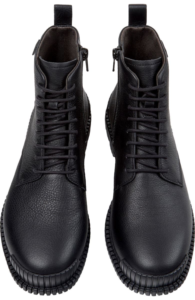 Camper Pix Lace-Up Bootie, Alternate, color, Black