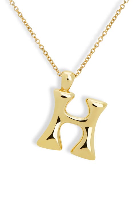 Blake Bubble Letter Pendant Necklace