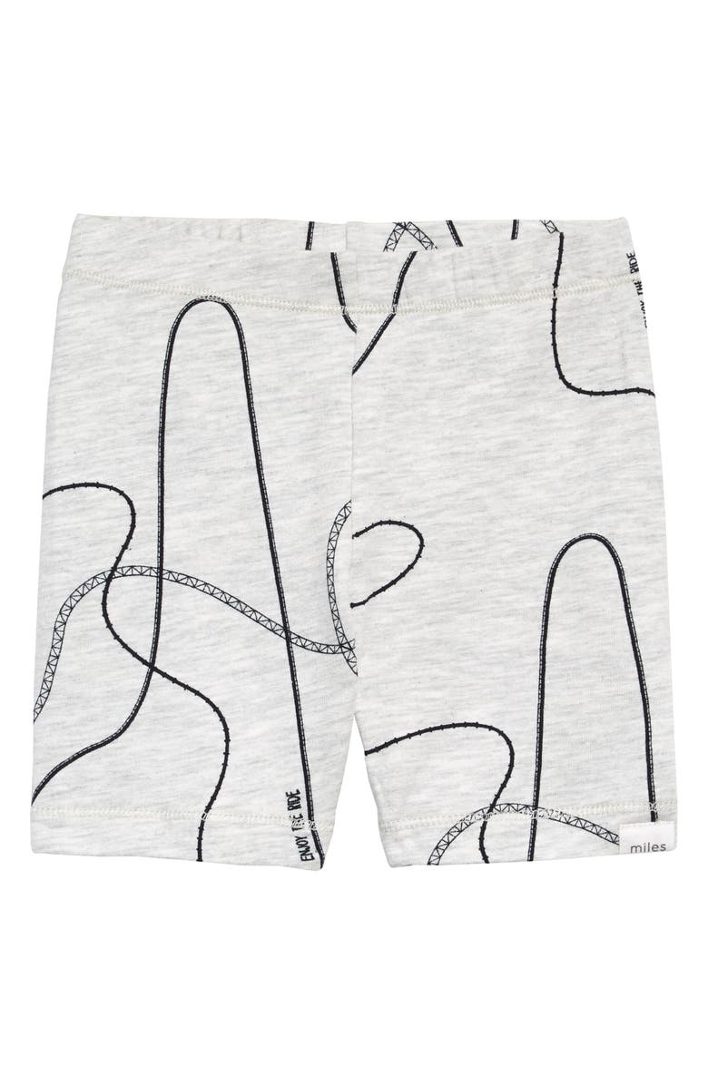 MILES BABY Roller Coaster Print Shorts, Main, color, Light Heather Grey